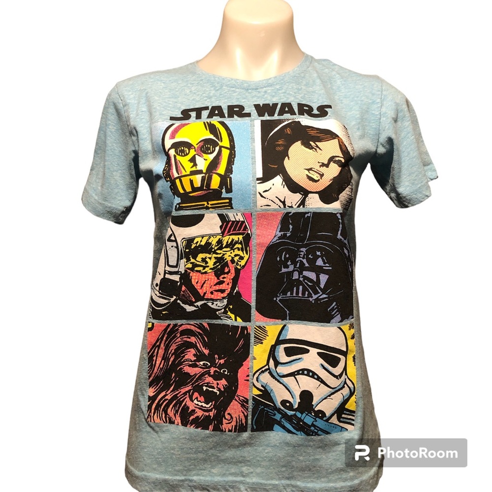 Med Baby Blue Star Wars Shirt